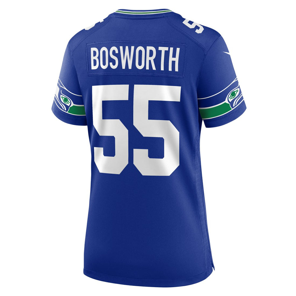 Brian Bosworth Seattle Seahawks Women's Throwback Retired Player Game Jersey Royal - Nike