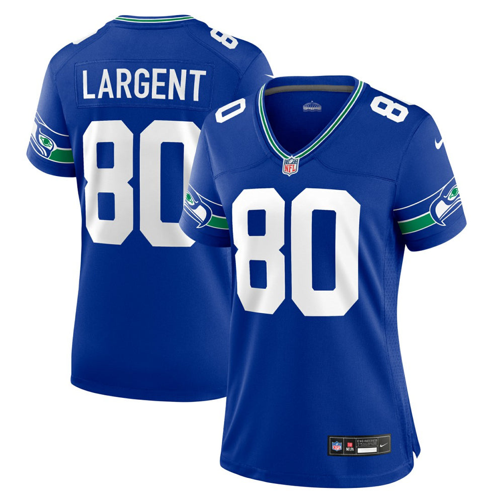 Steve Largent Seattle Seahawks Women's Throwback Retired Player Game Jersey Royal - Nike