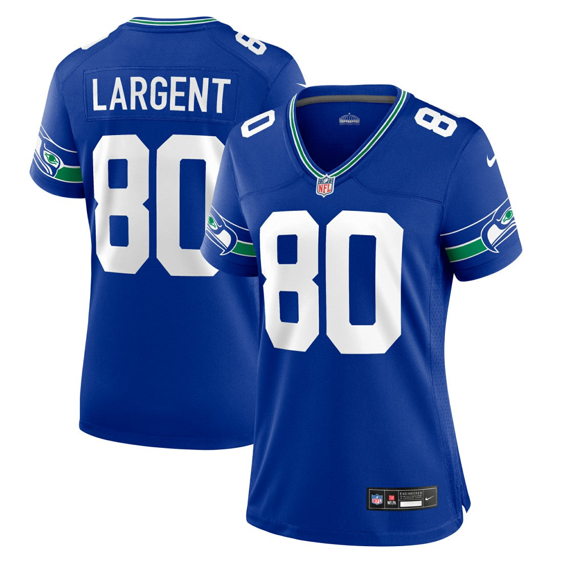Steve Largent Seattle Seahawks Women's Throwback Retired Player Game Jersey Royal - Nike