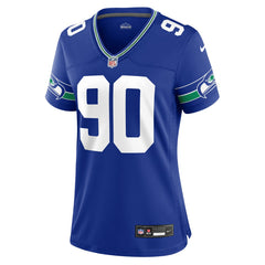 Jarran Reed Seattle Seahawks Women's Throwback Player Game Jersey Royal - Nike