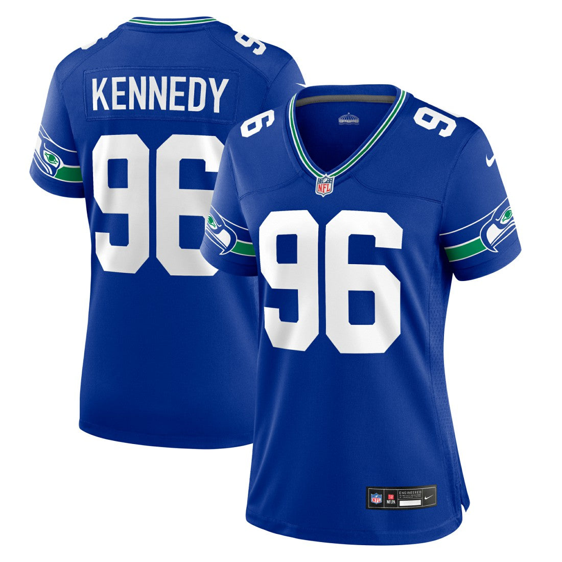 Cortez Kennedy Seattle Seahawks Women's Throwback Player Game Jersey Royal - Nike