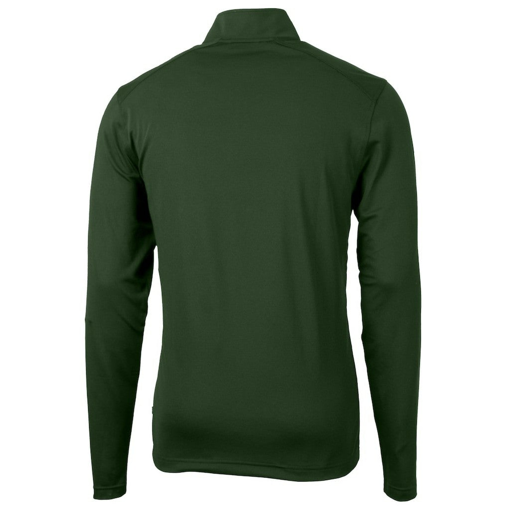 Philadelphia Eagles Cutter & Buck Virtue Eco Pique Recycled Quarter-Zip Pullover Hunter Green - NFL