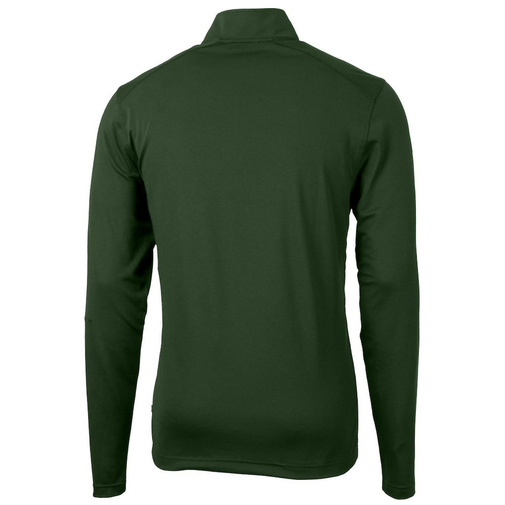 Philadelphia Eagles Cutter & Buck Virtue Eco Pique Recycled Quarter-Zip Pullover Hunter Green - NFL