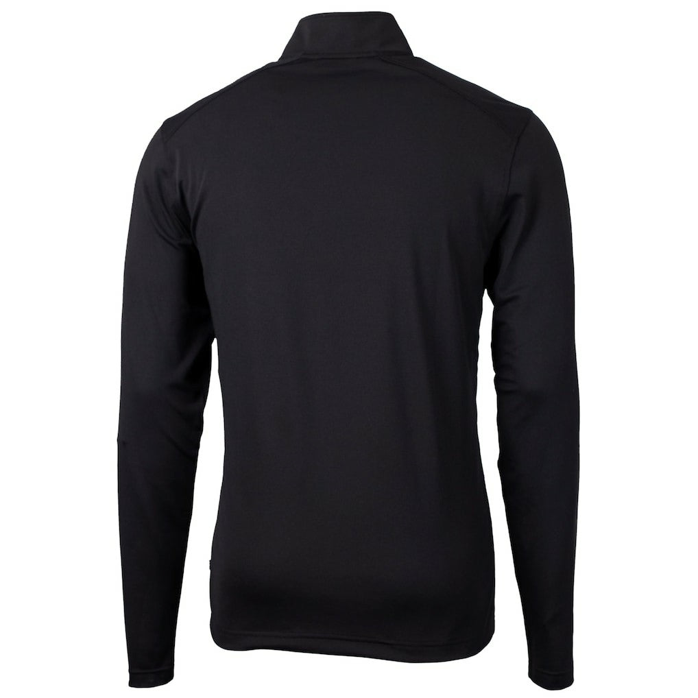 Philadelphia Eagles Cutter & Buck Virtue Eco Pique Recycled Quarter-Zip Pullover Black - NFL