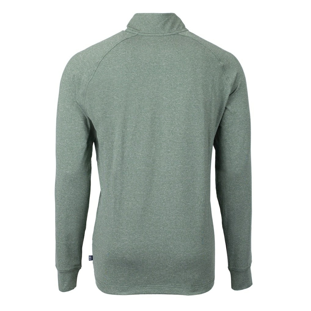 Philadelphia Eagles Cutter & Buck Adapt Eco Knit Heathered Recycled Quarter-Zip Pullover Heather Green - NFL