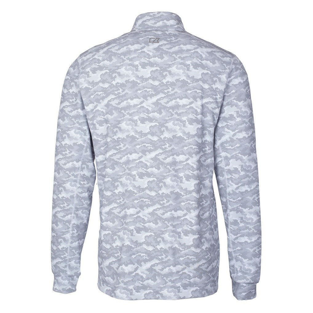 Philadelphia Eagles Cutter & Buck Traverse Camo Print Stretch Quarter-Zip Pullover Charcoal - NFL