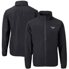 Philadelphia Eagles Cutter & Buck Charter Eco Recycled Full-Zip Jacket Black - NFL