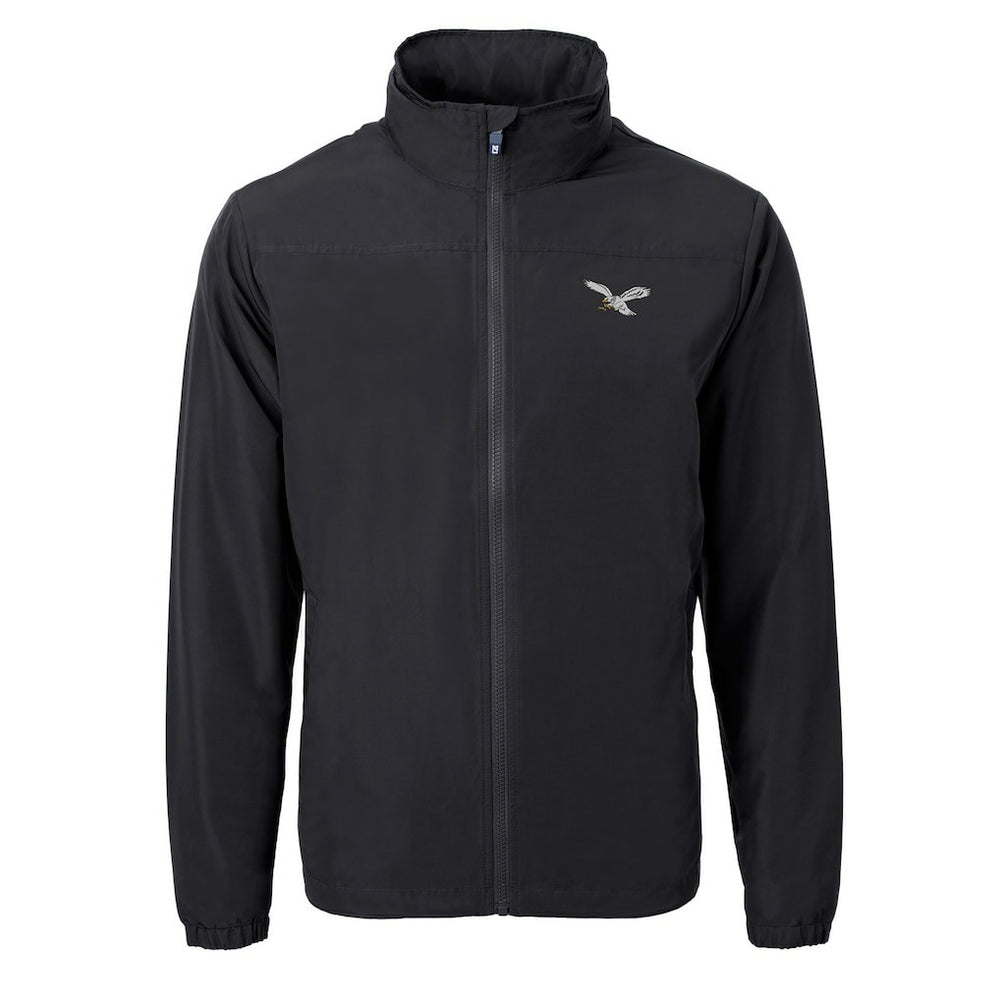 Philadelphia Eagles Cutter & Buck Charter Eco Recycled Full-Zip Jacket Black - NFL