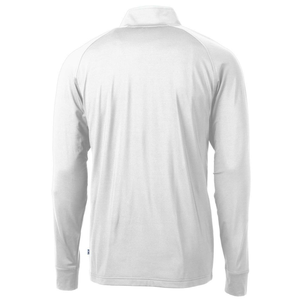 Philadelphia Eagles Cutter & Buck Eco Knit Stretch Recycled Quarter-Zip Pullover White - NFL