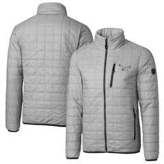 Philadelphia Eagles Cutter & Buck Rainier PrimaLoft Eco Insulated Full-Zip Puffer Jacket Silver - NFL