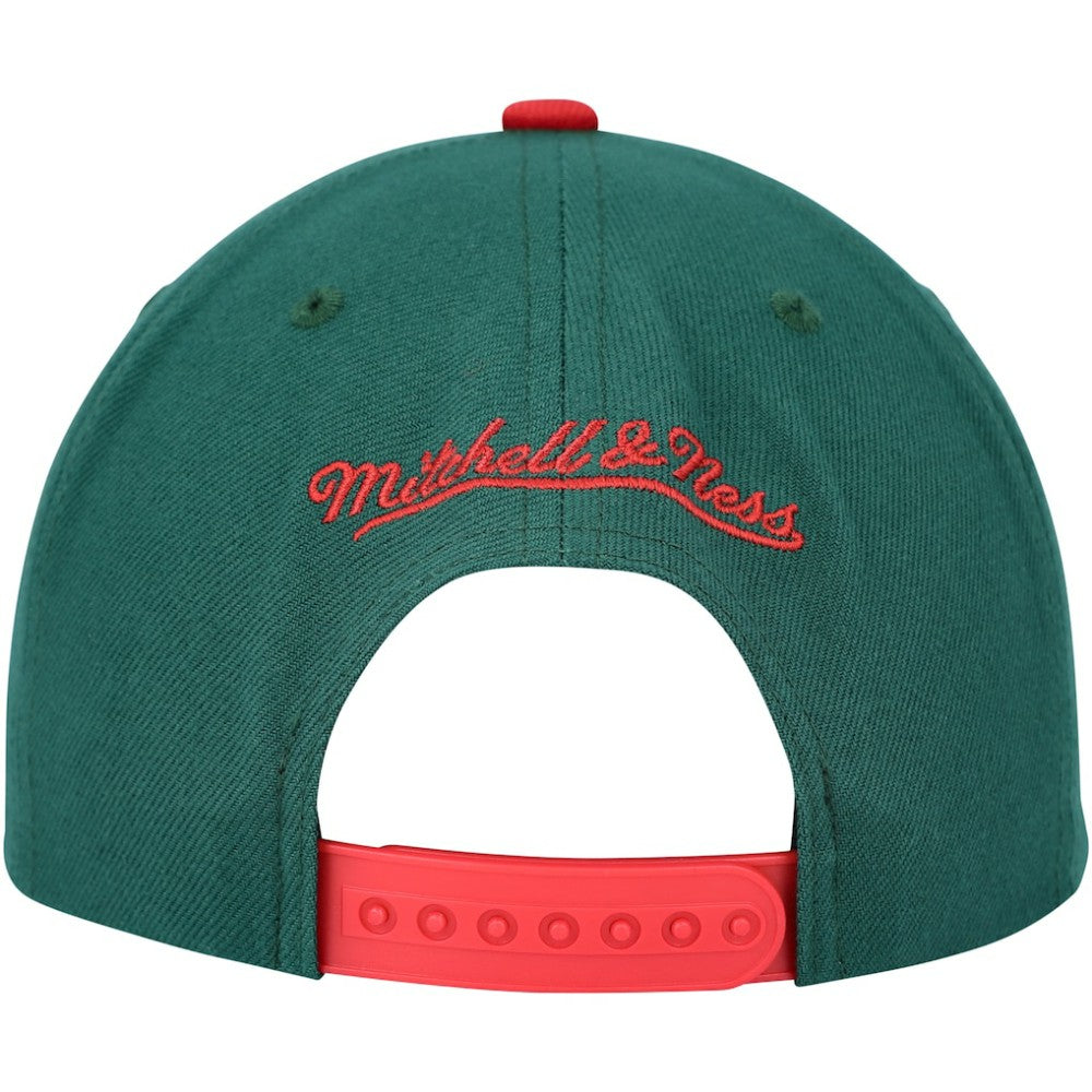 Minnesota Wild - Mitchell & Ness Core Team Ground 2.0 Snapback Hat Green