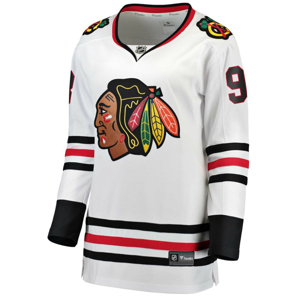 Connor Bedard Chicago Blackhawks Fanatics Women's Away Breakaway Jersey - White | NHL Jerseys