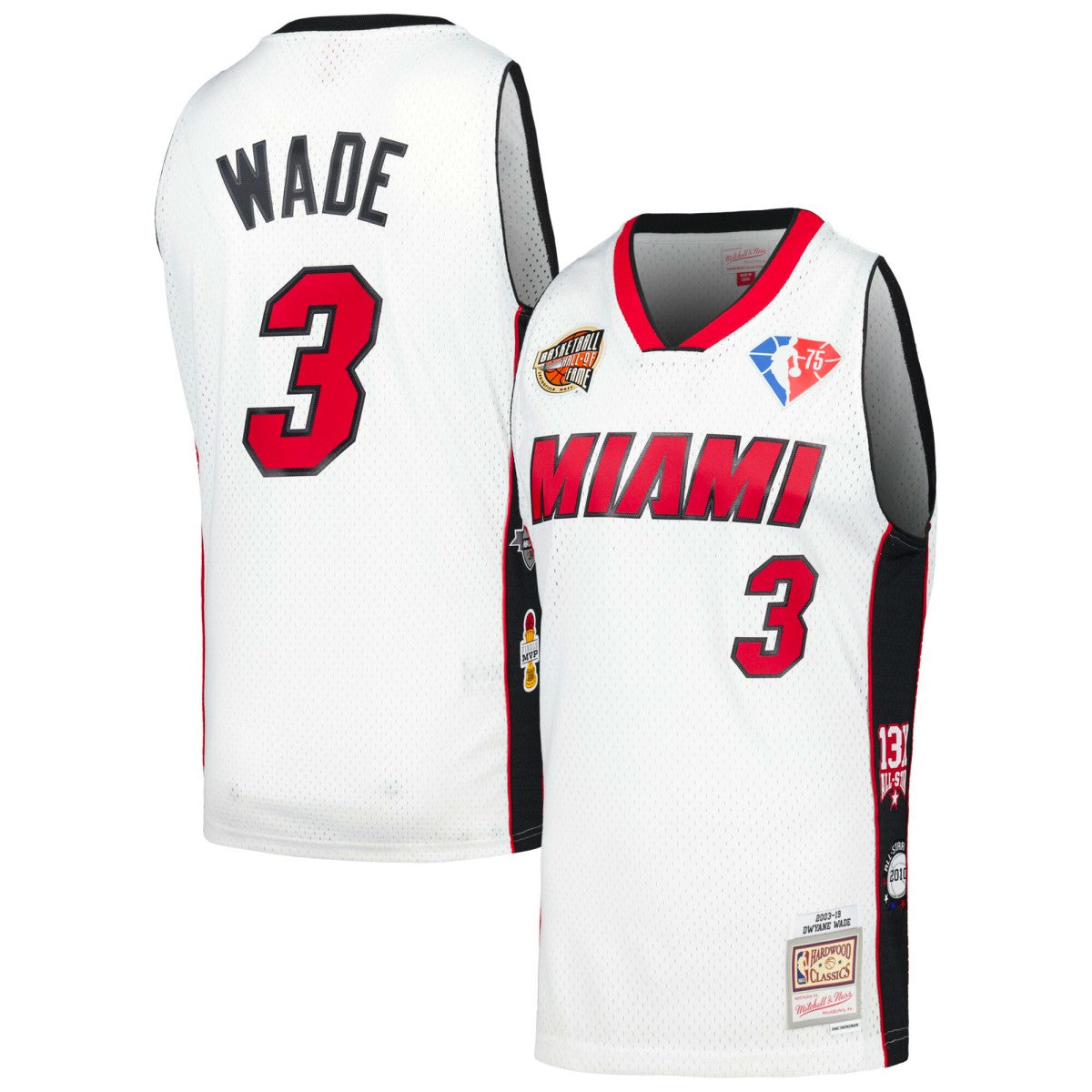 Dwyane Wade Miami Heat Unisex Hall of Fame Class of 2023 Throwback Swingman Jersey - White | NBA Jerseys