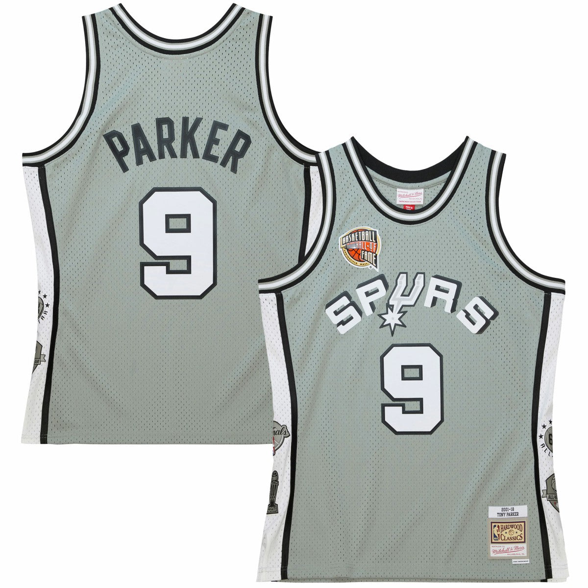 Tony Parker San Antonio Spurs Unisex Hall of Fame Class of 2023 Throwback Swingman Jersey - Gray | NBA Jerseys