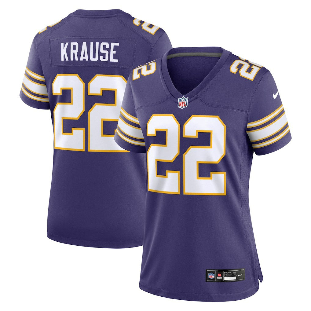 Paul Krause Minnesota Vikings Women's Classic Retired Player Jersey Purple - Nike