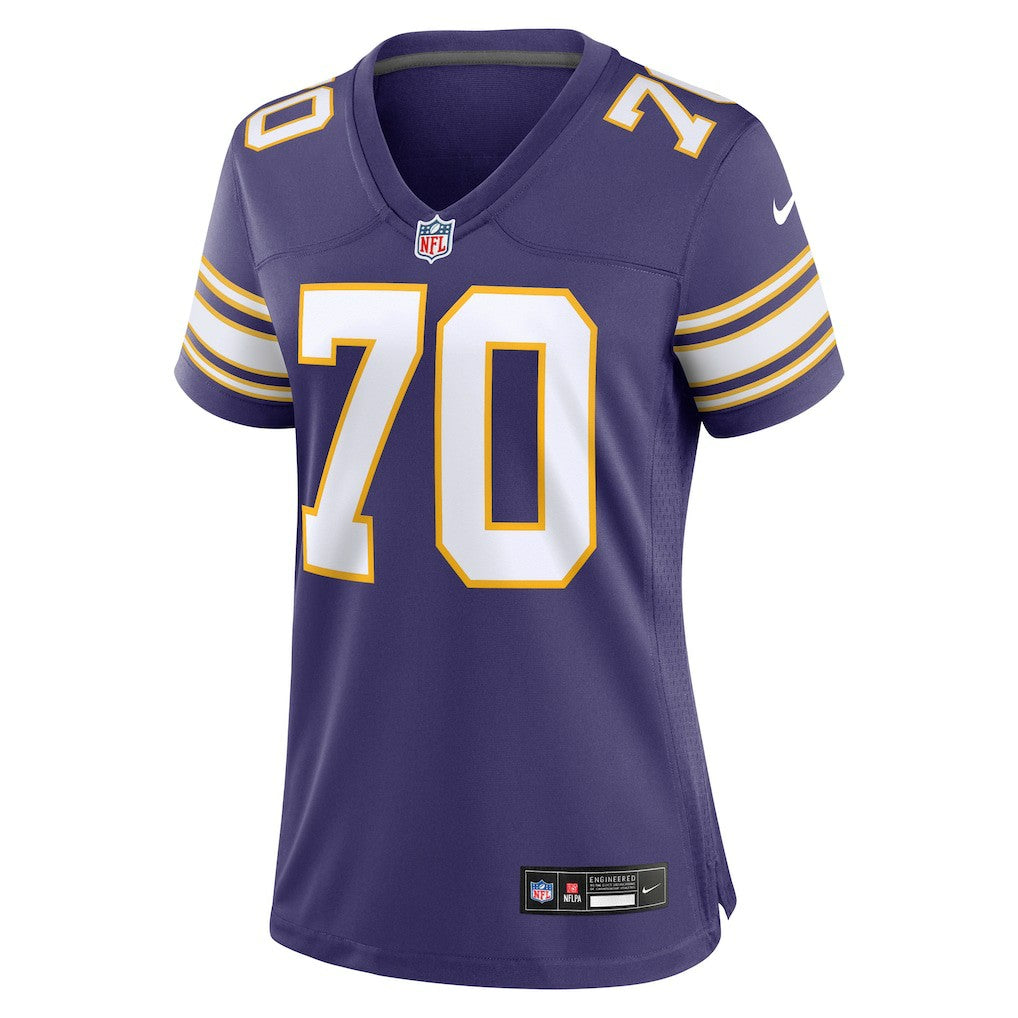Jim Marshall Minnesota Vikings Women's Classic Retired Player Jersey Purple - Nike