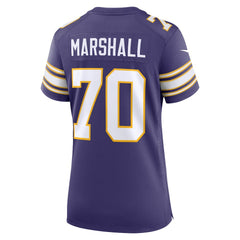 Jim Marshall Minnesota Vikings Women's Classic Retired Player Jersey Purple - Nike