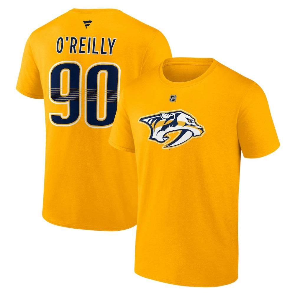 Ryan O'Reilly Nashville Predators - Fanatics Authentic Stack Name & Number T-Shirt Gold