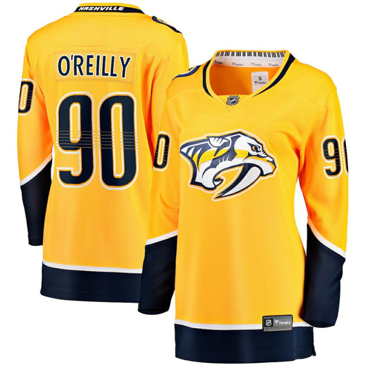 Ryan O'Reilly Nashville Predators Fanatics Women's Breakaway Jersey - Gold | NHL Jerseys
