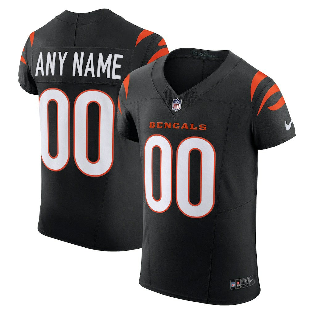 Cincinnati Bengals Team Vapor F.U.S.E. Elite Custom Jersey Black - Nike