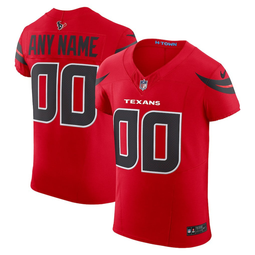 Houston Texans Alternate Vapor F.U.S.E. Elite Custom Jersey Red - Nike