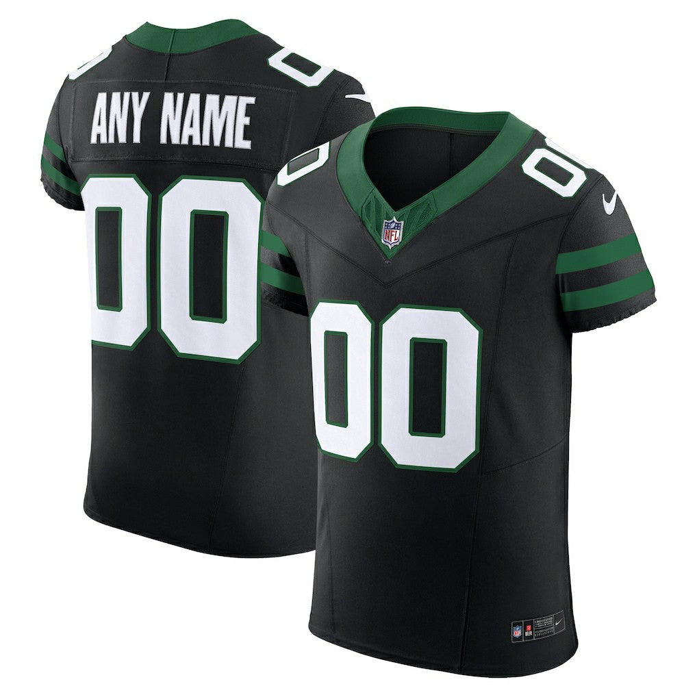 New York Jets Alternate Vapor F.U.S.E. Elite Custom Jersey Legacy Black - Nike