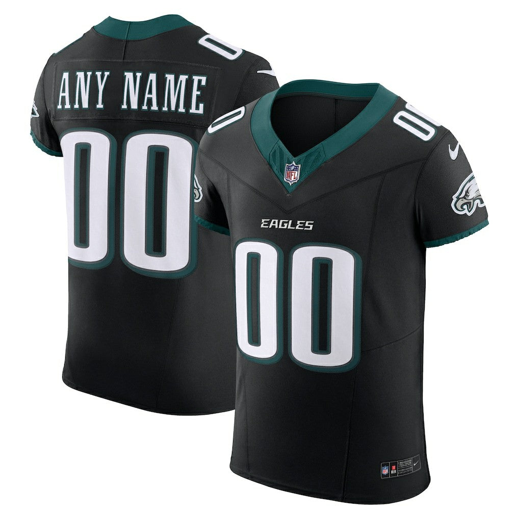 Philadelphia Eagles Alternate Vapor F.U.S.E. Elite Custom Jersey Black - Nike