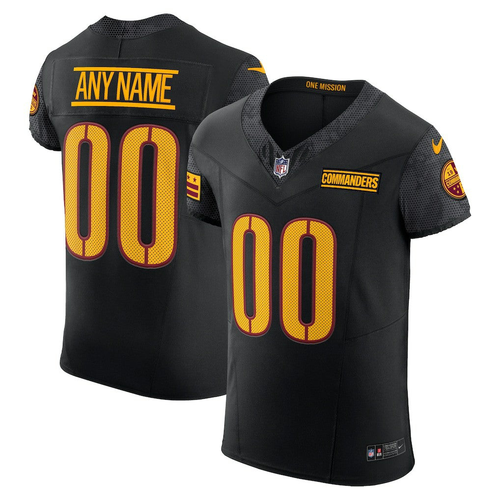Washington Commanders Alternate Vapor F.U.S.E. Elite Custom Jersey Black - Nike