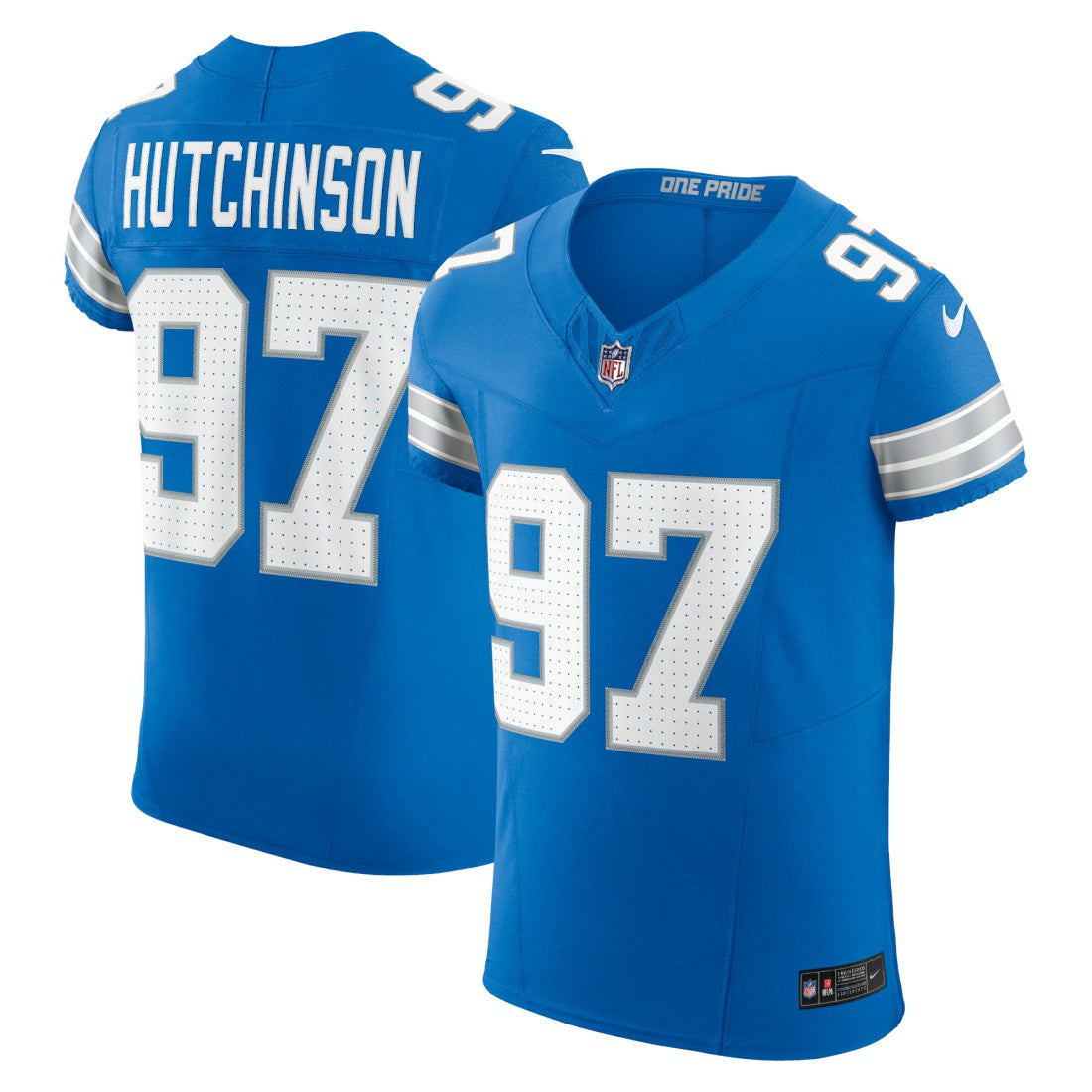Aidan Hutchinson Detroit Lions Vapor F.U.S.E. Elite Jersey - Blue | NFL Jerseys