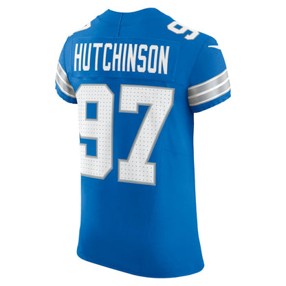 Aidan Hutchinson Detroit Lions Vapor F.U.S.E. Elite Jersey - Blue | NFL Jerseys