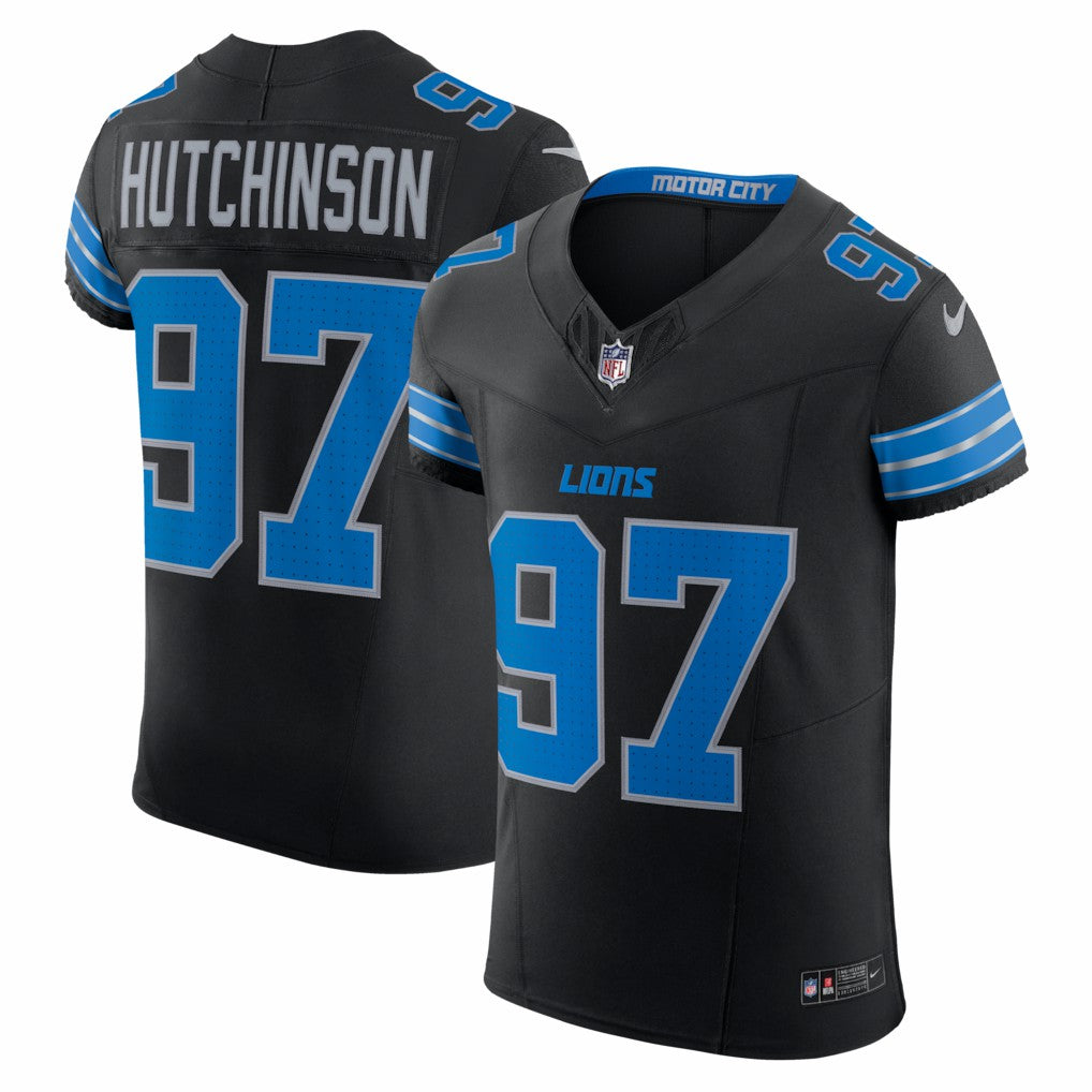 Aidan Hutchinson Detroit Lions Alternate Vapor F.U.S.E. Elite Jersey Black - Nike