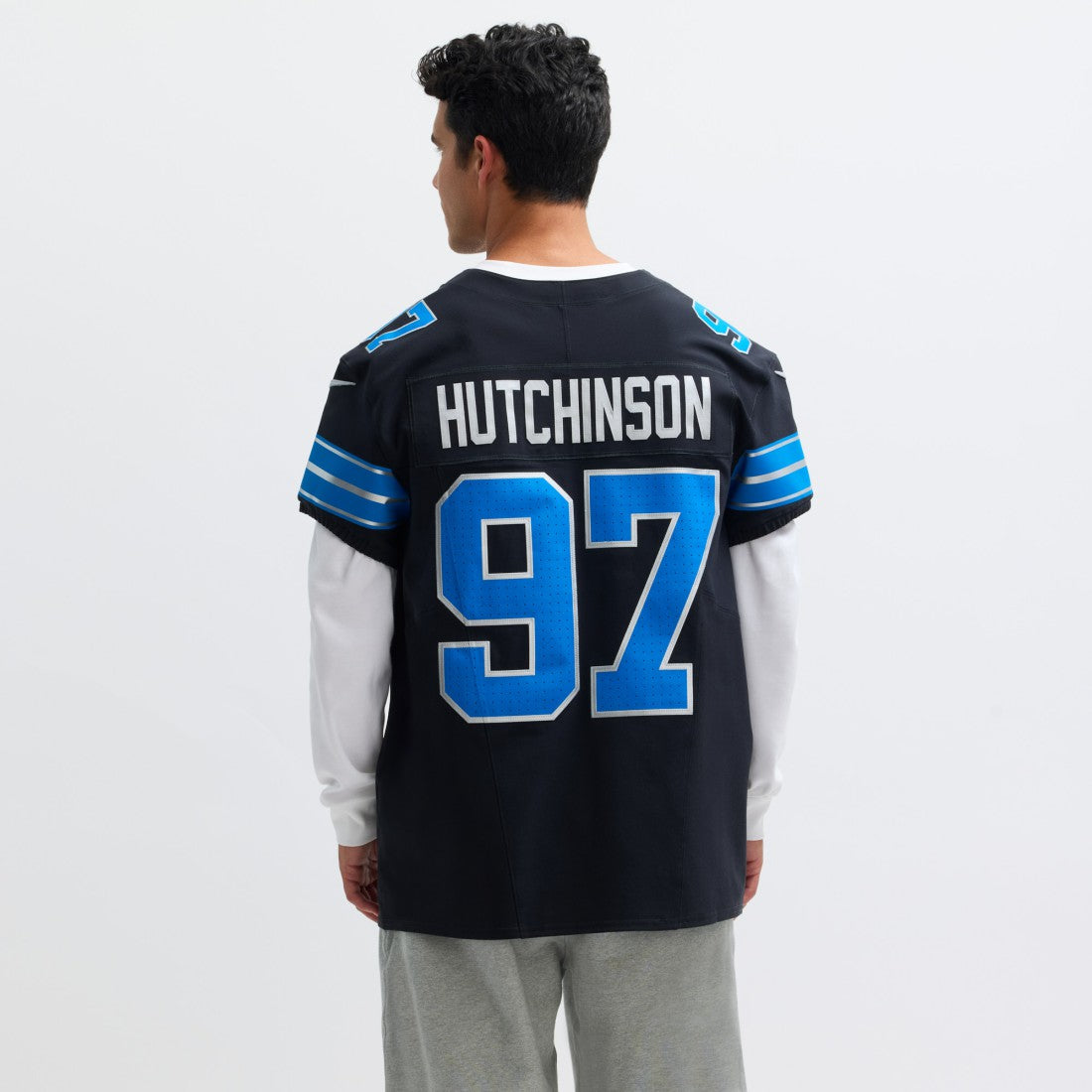 Aidan Hutchinson Detroit Lions Alternate Vapor F.U.S.E. Elite Jersey Black - Nike