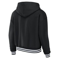 Miami Dolphins WEAR by Erin Andrews Women's Lace-Up Pullover Hoodie Black - NFL