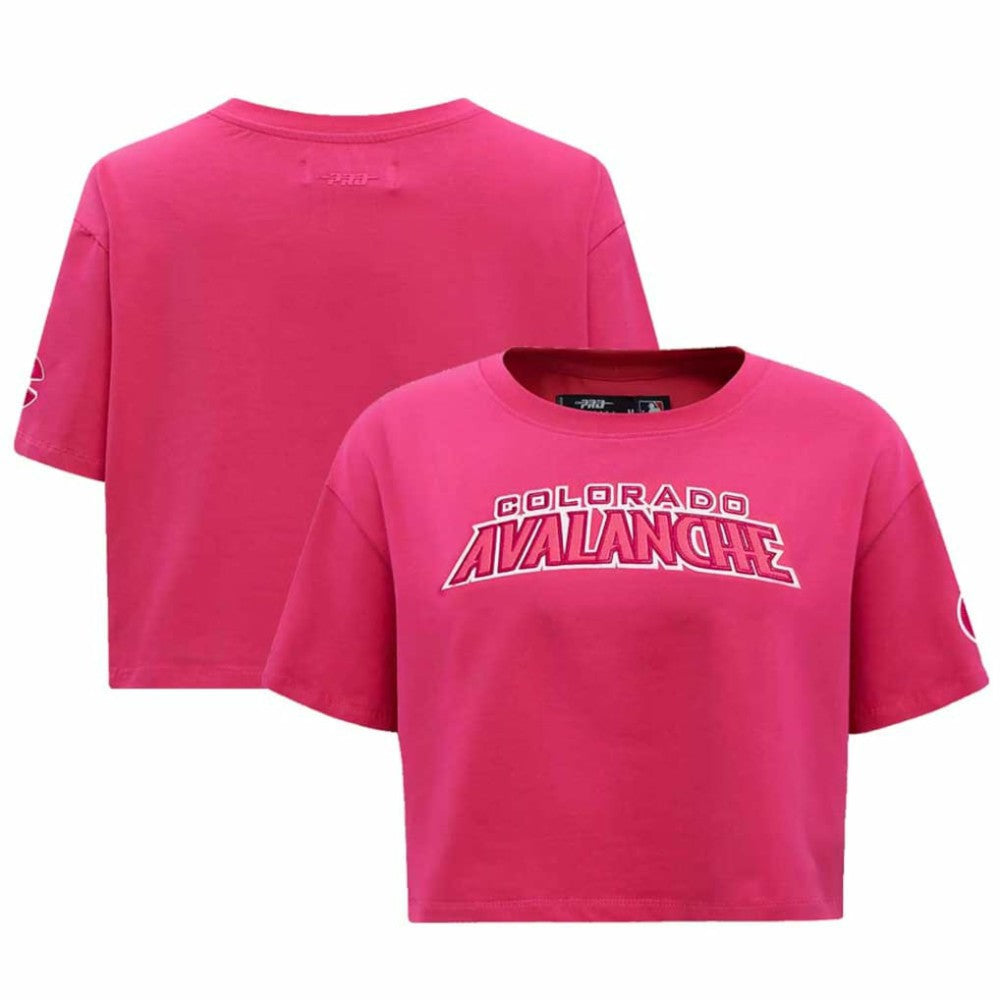 Colorado Avalanche - Pro Standard Women's Triple Pink Cropped Boxy T-Shirt