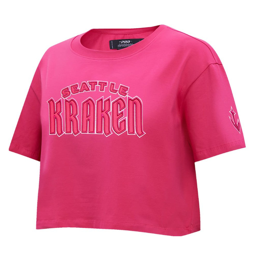 Seattle Kraken Pro Standard Women's Triple Pink Cropped Boxy T-Shirt