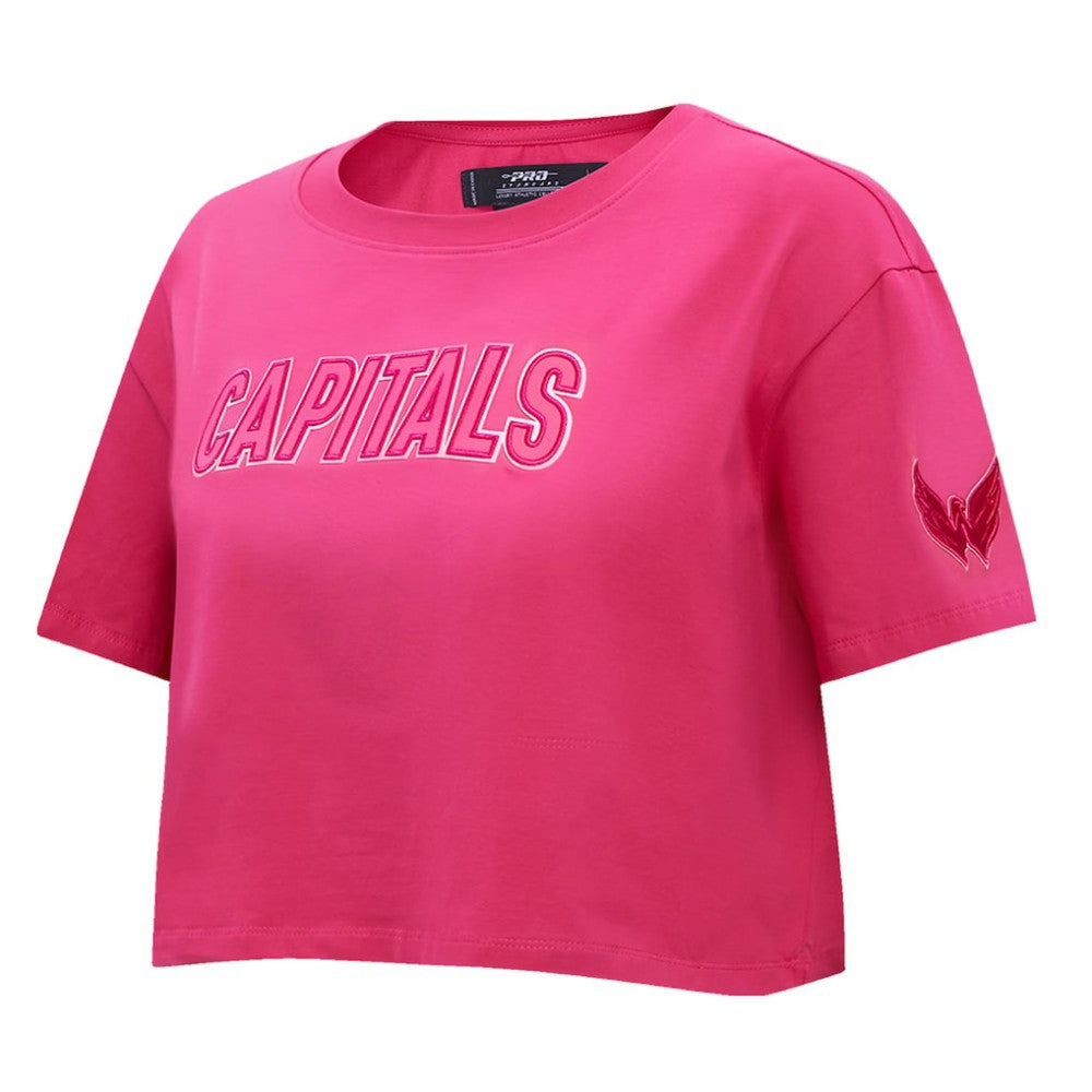 Washington Capitals Pro Standard Women's Triple Pink Cropped Boxy T-Shirt