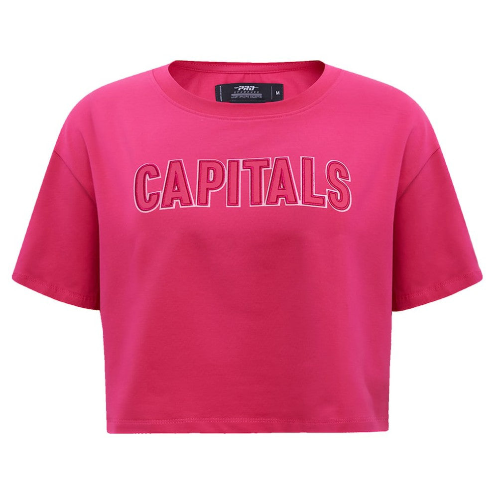 Washington Capitals Pro Standard Women's Triple Pink Cropped Boxy T-Shirt