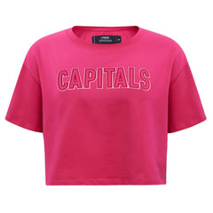 Washington Capitals Pro Standard Women's Triple Pink Cropped Boxy T-Shirt