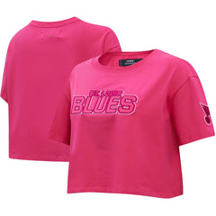 St. Louis Blues - Pro Standard Women's Triple Pink Cropped Boxy T-Shirt
