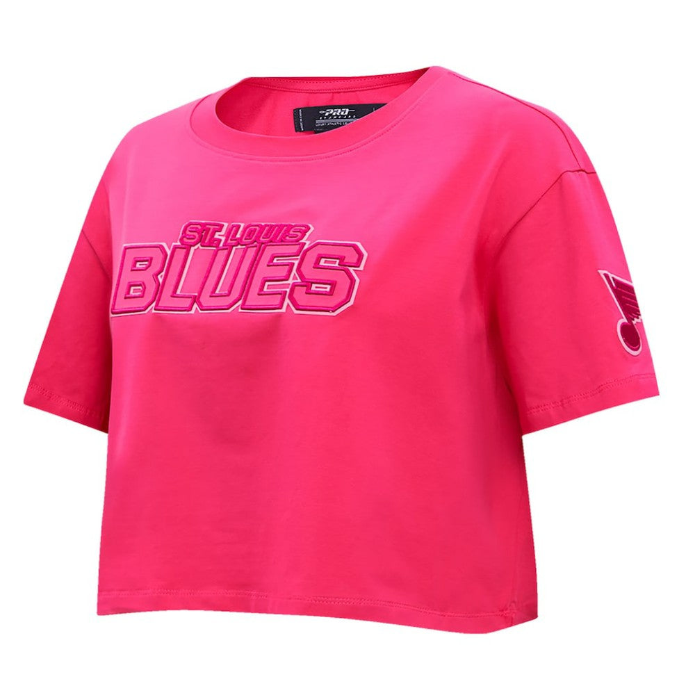 St. Louis Blues - Pro Standard Women's Triple Pink Cropped Boxy T-Shirt