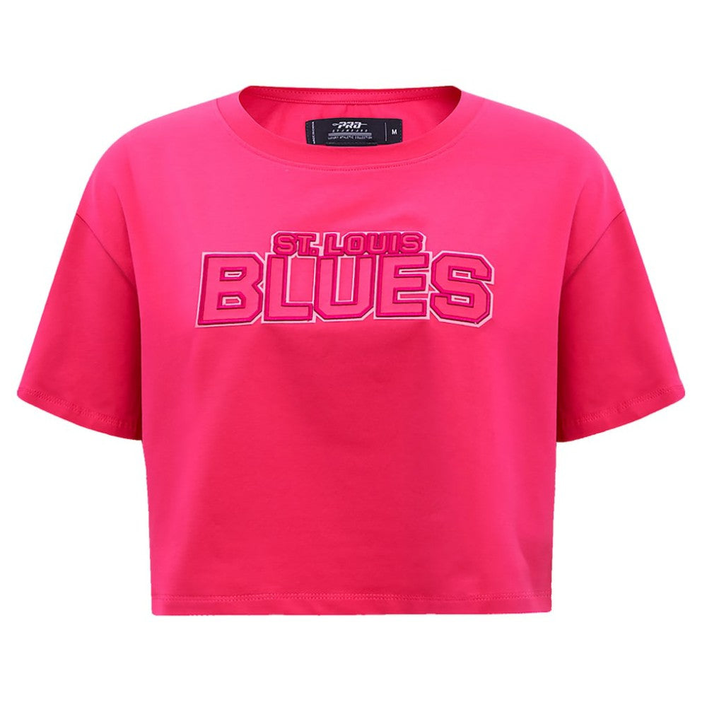 St. Louis Blues - Pro Standard Women's Triple Pink Cropped Boxy T-Shirt