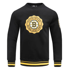 Boston Bruins Pro Standard Crest Emblem Pullover Sweatshirt Black