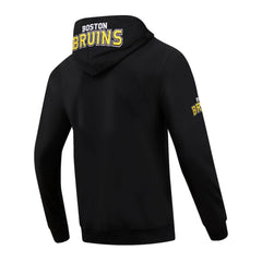 Boston Bruins Pro Standard Classic Chenille Full-Zip Hoodie Jacket Black
