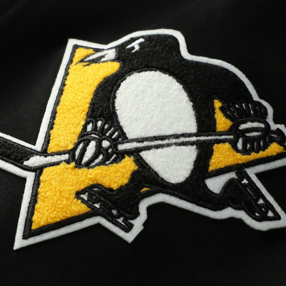 Pittsburgh Penguins Pro Standard Classic Chenille Full-Zip Hoodie Jacket Black