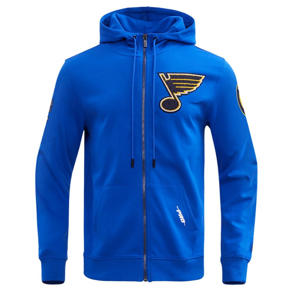 St. Louis Blues - Pro Standard Classic Chenille Full-Zip Hoodie Jacket Blue