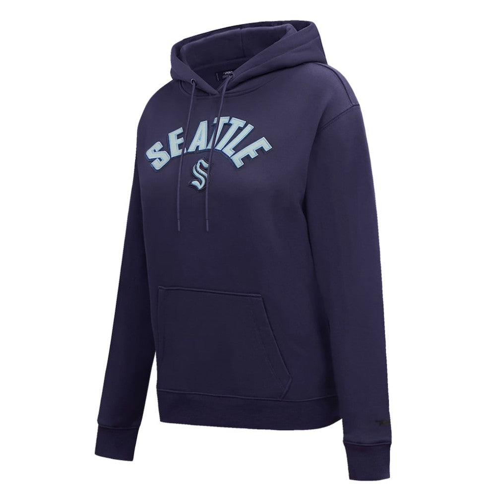 Seattle Kraken Pro Standard Women's Classic Chenille Pullover Hoodie Navy