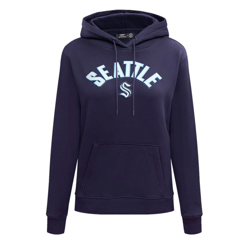 Seattle Kraken Pro Standard Women's Classic Chenille Pullover Hoodie Navy