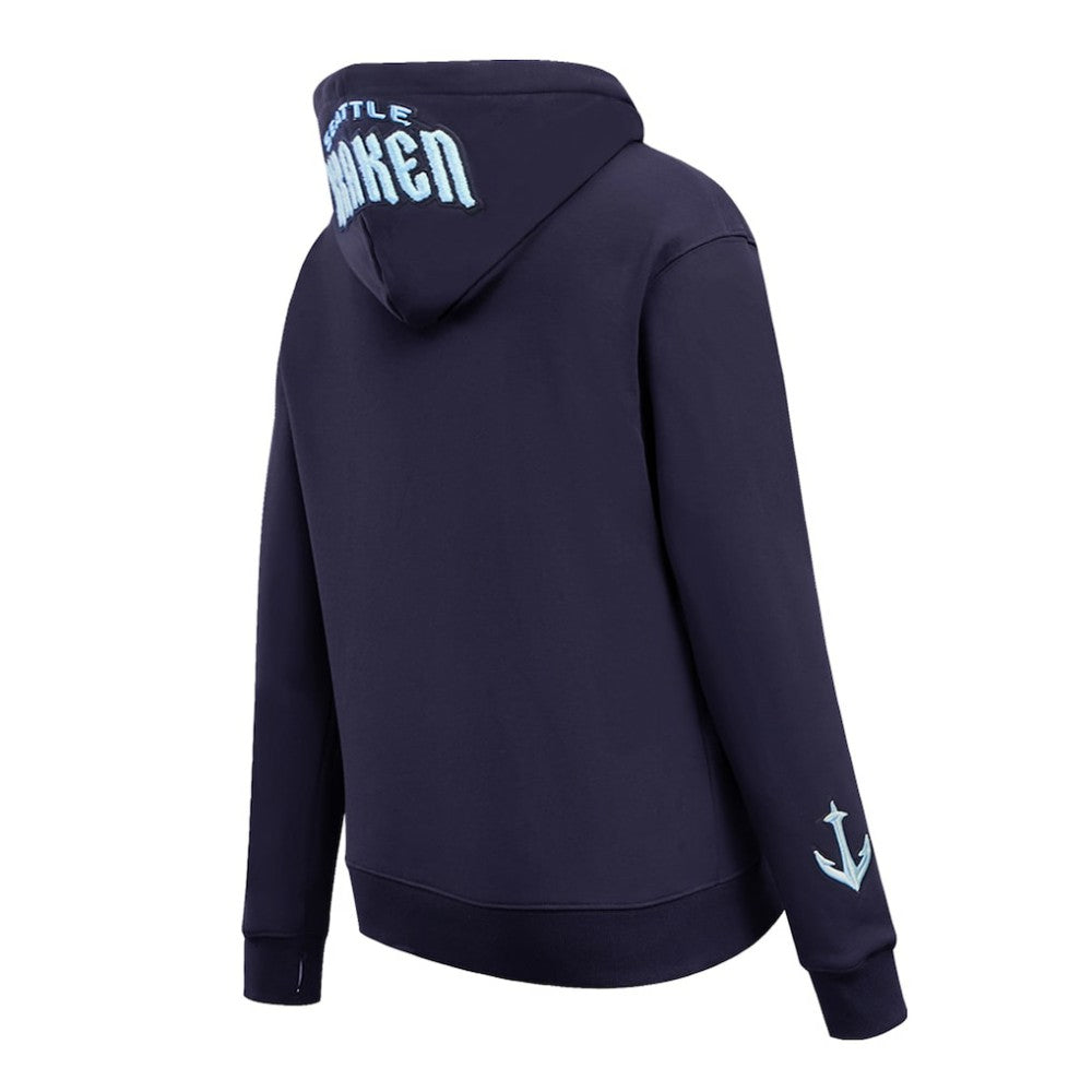 Seattle Kraken Pro Standard Women's Classic Chenille Pullover Hoodie Navy
