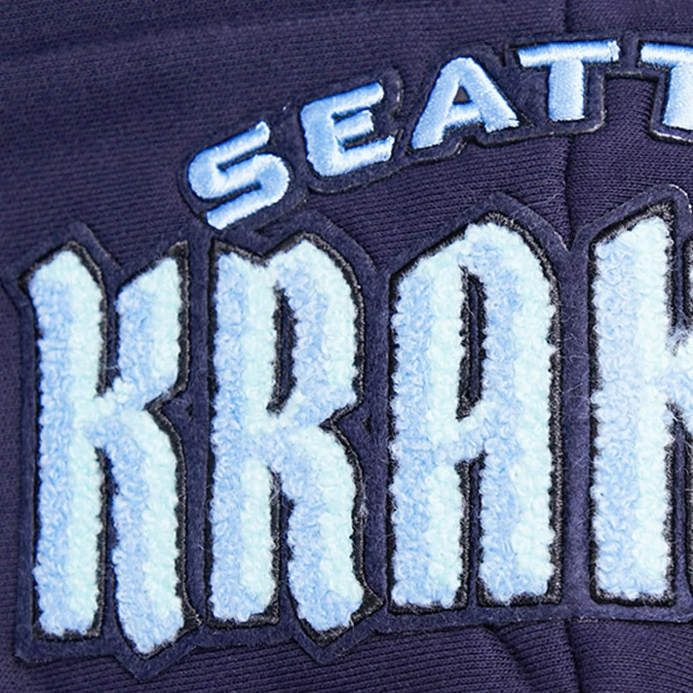 Seattle Kraken Pro Standard Women's Classic Chenille Pullover Hoodie Navy