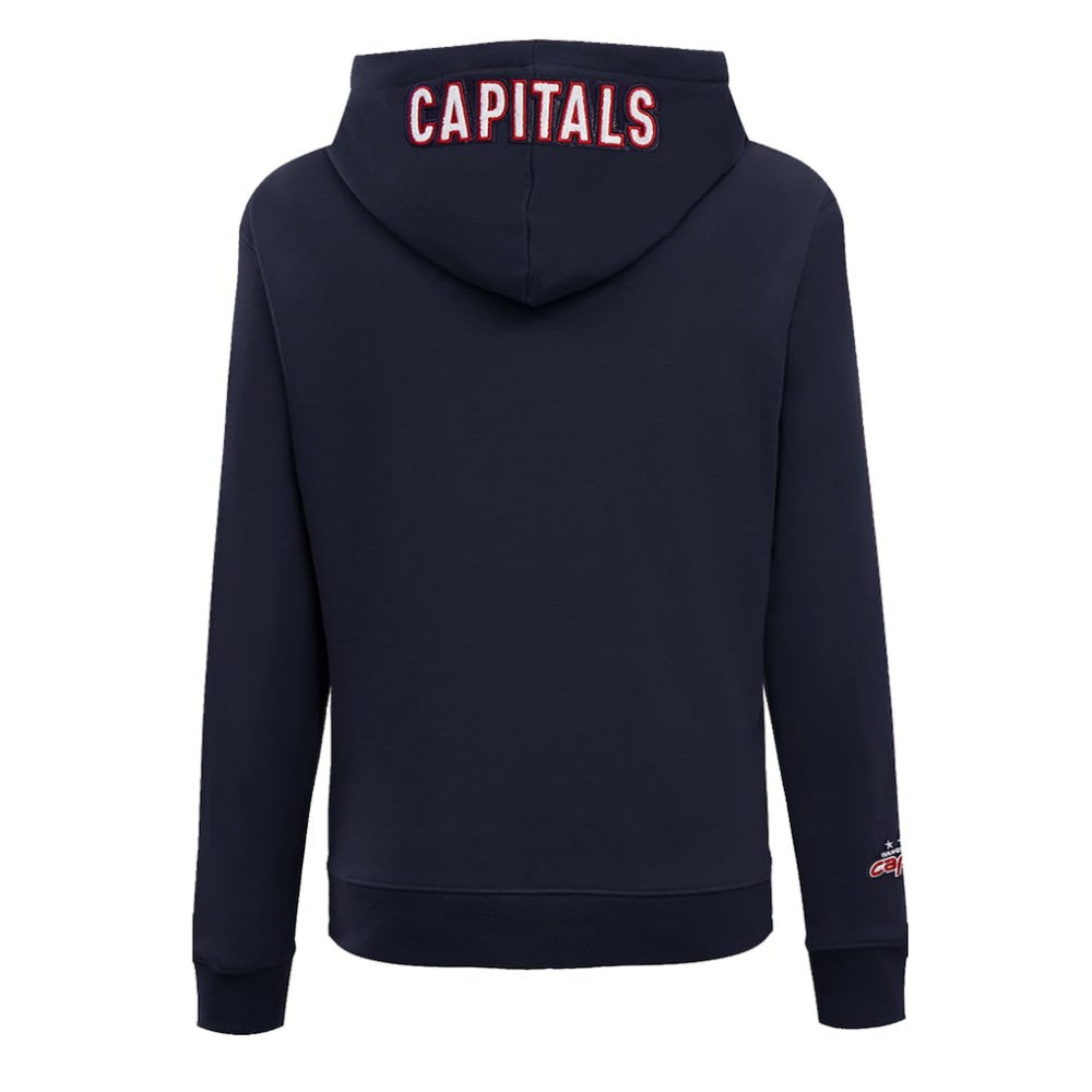 Washington Capitals Pro Standard Women's Classic Chenille Pullover Hoodie Navy